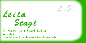 leila stagl business card